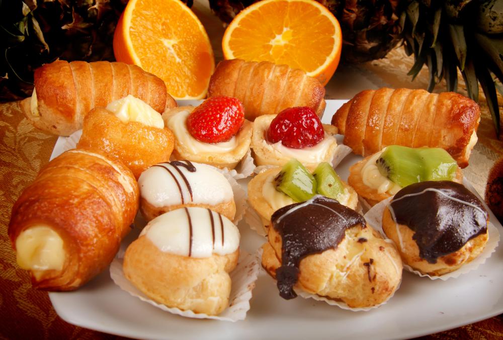 Graduates of culinary school may focus on specific types of food, such as baked goods.