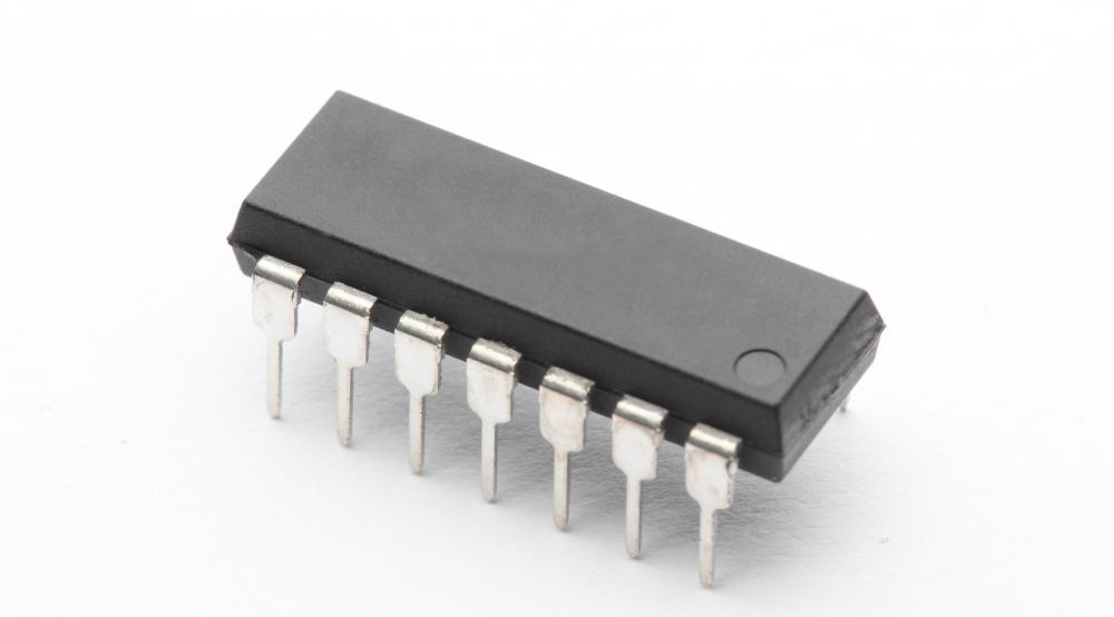 A computer chip.