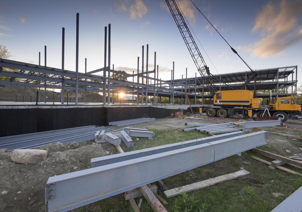 Construction engineers prepare blueprints and oversee the building of large-scale projects.