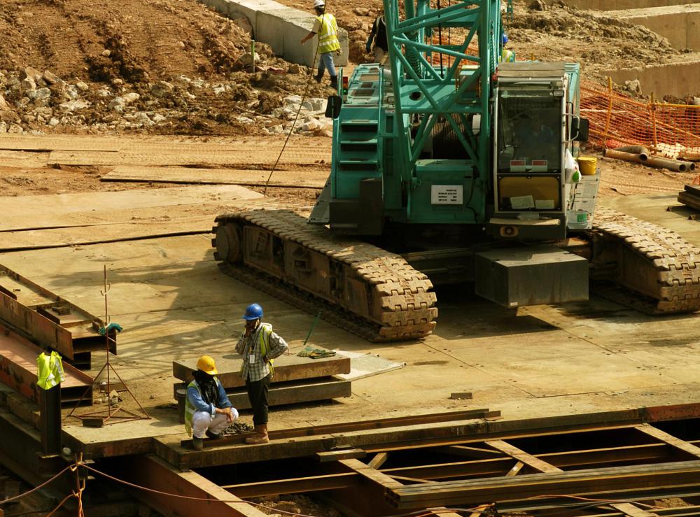 A civil engineer may be responsible for managing the site crew of a construction project.