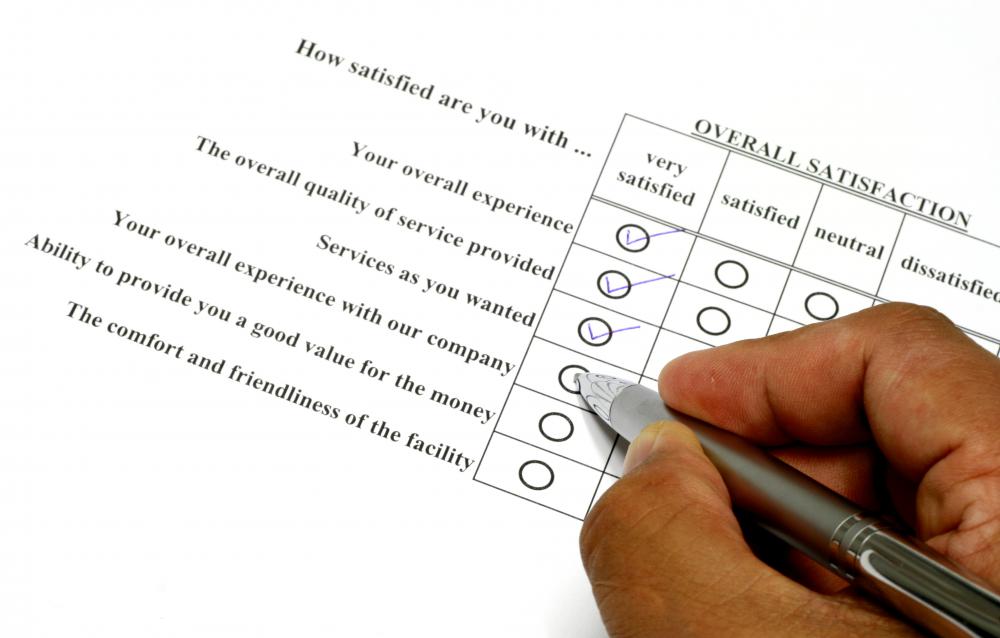 A quality analyst may establish plans to survey a sample of customer service transactions.
