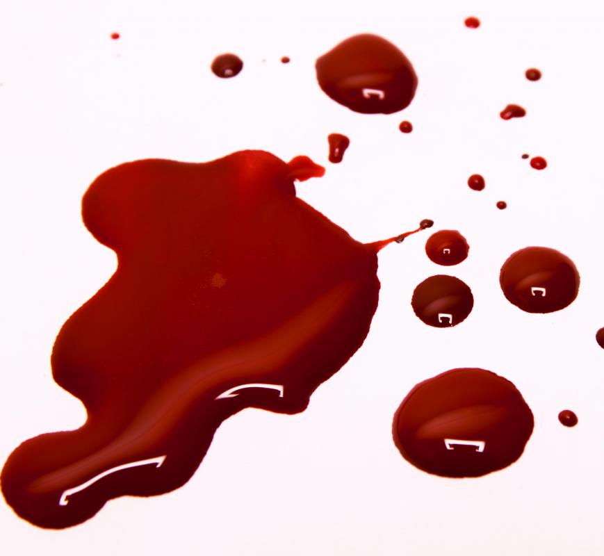 Blood splatter can be used as evidence.