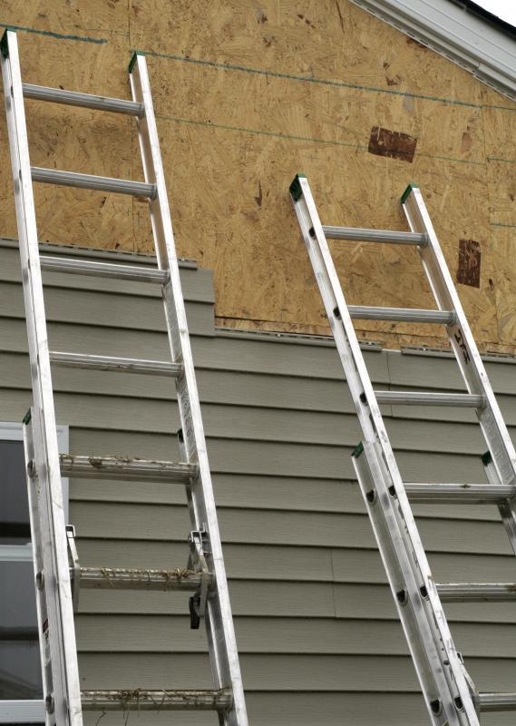 Siding contractors may install vinyl siding.