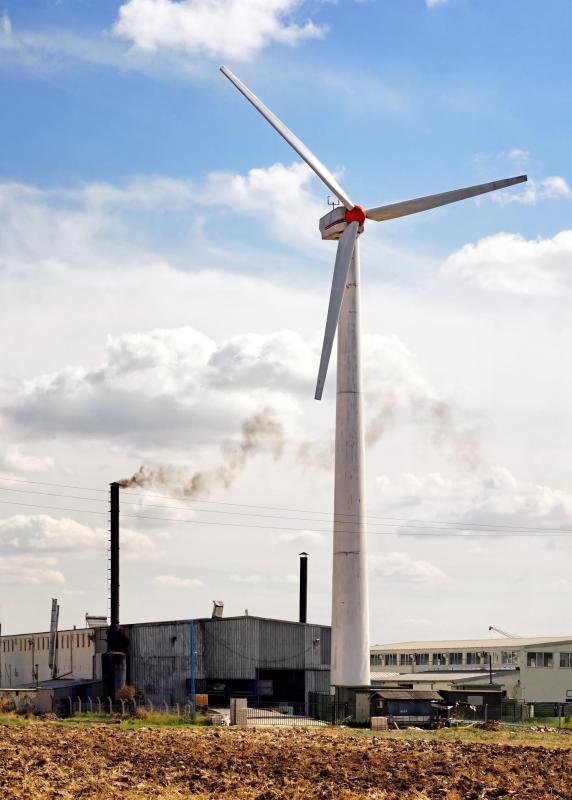 Wind turbines can be included in building designs to provide electricity.