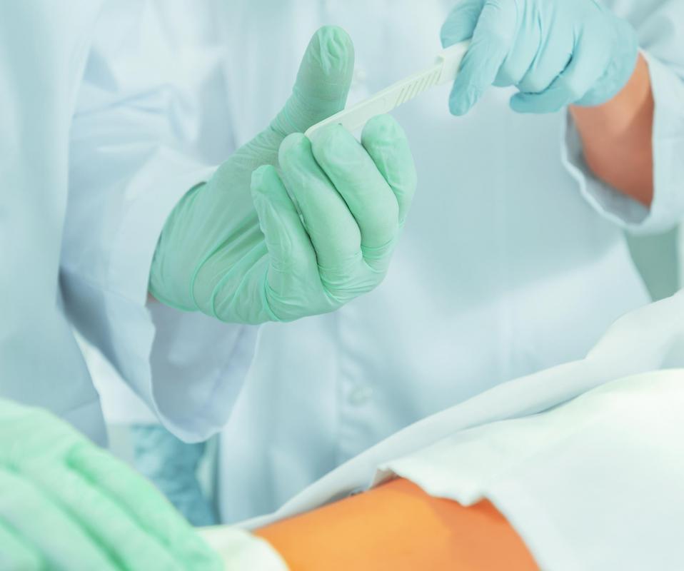 Surgical technologists often aid doctors in donning gowns and gloves.