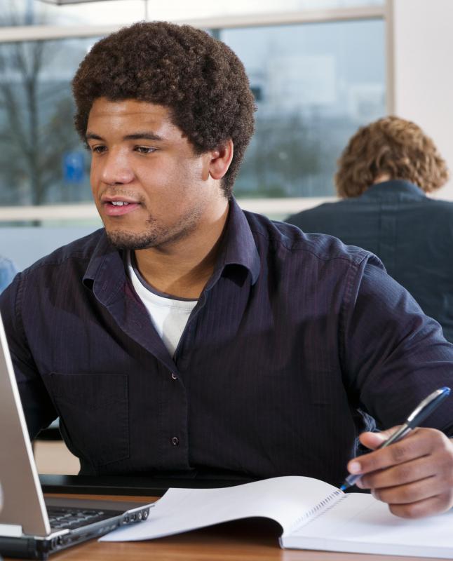 Some students decide to pursue a higher education degree with an online institution.