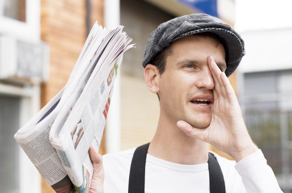 Street vendors may sell newspapers.