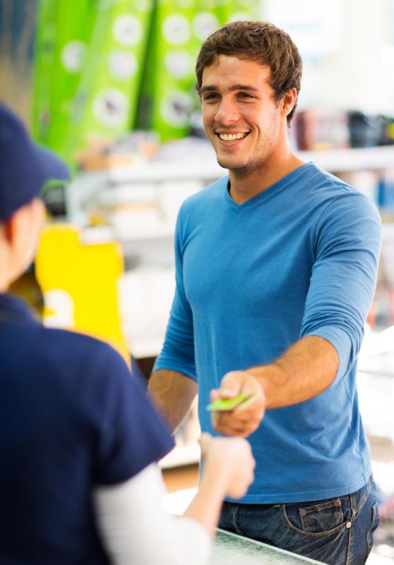 The typical responsibilities of a sales clerk may involve running a cash register and providing customer service.