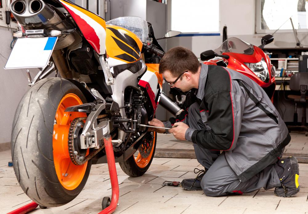 Motorcycle repair might be taught at a vocational school.