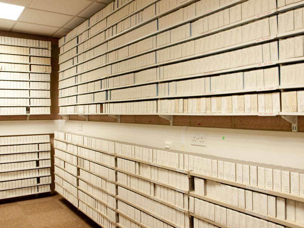 Many older records are stored in microfilm format.