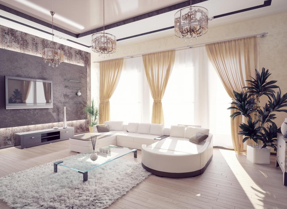 Interior design incorporates aesthetic and technical elements of a room.
