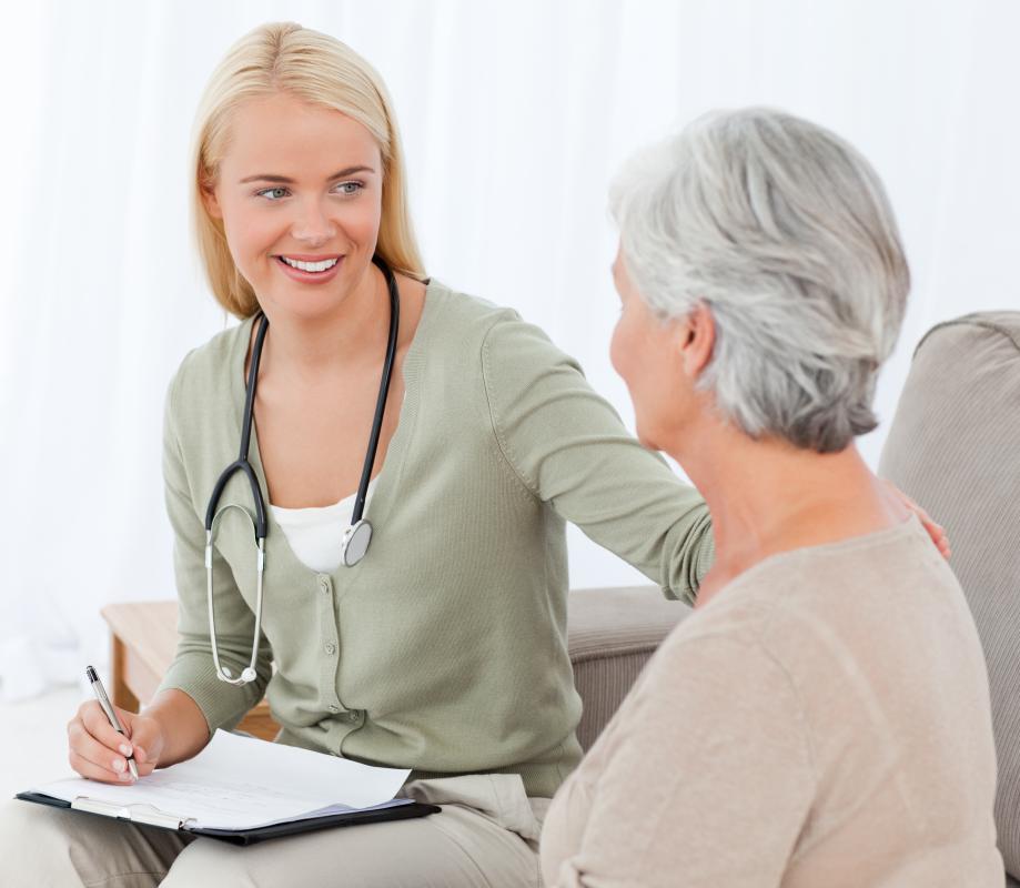 Geriatric physicians work with older patients.