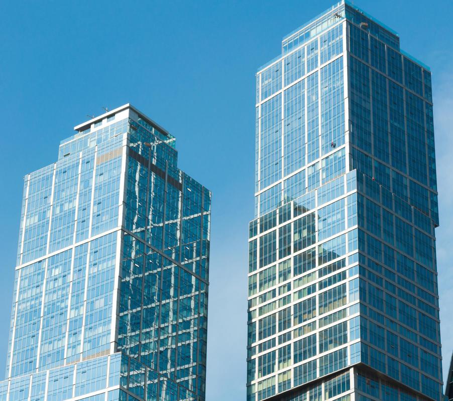 A commercial developer manages commercial real estate property, such as office buildings.
