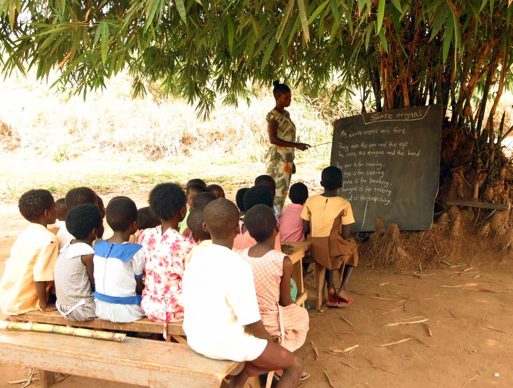 Outdoor school room in another country.
