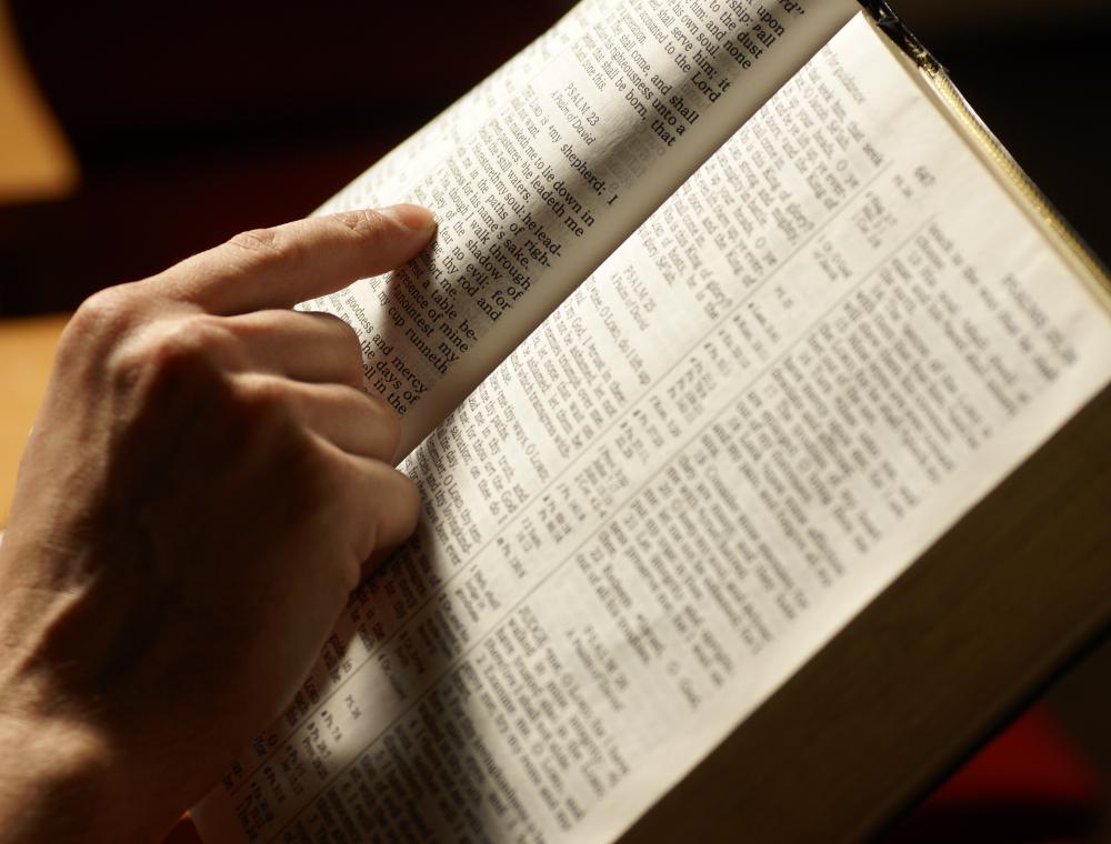 A hospital chaplain may read uplifting passages to patients.