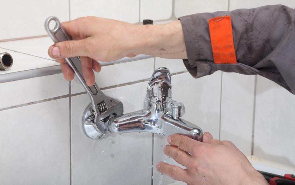 Plumbers install water fixtures.