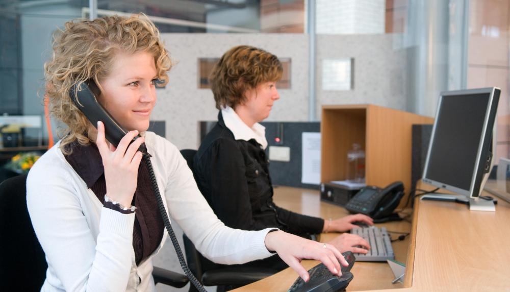 A general secretary might answer phones and speak with customers.