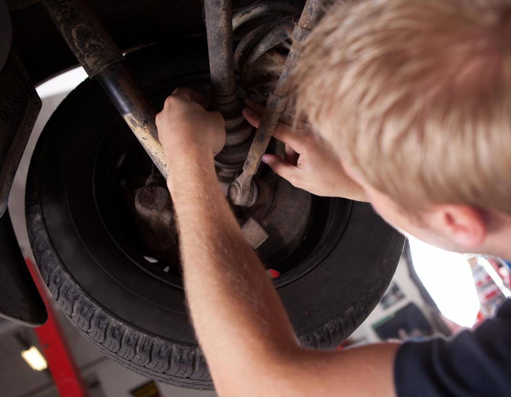 A mechanic working.
