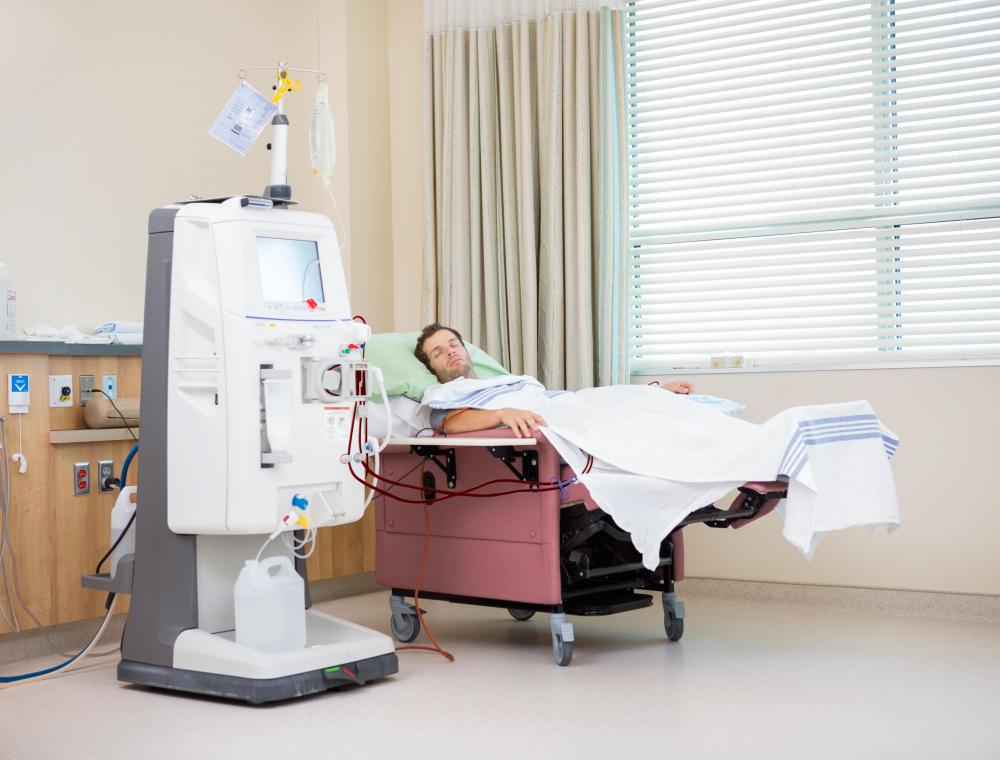 An infusion nurse may specialize in working with kidney dialysis patients.