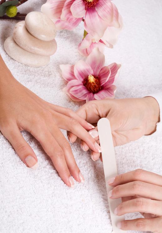 A full manicure involves cleaning, exfoliating, shaping, and painting the fingernails.