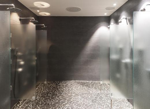 A houseperson who works in a spa may be responsible for cleaning the shower facilities.