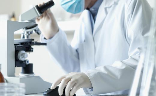 Laboratory technicians sometimes work in fields like agriculture and food science.