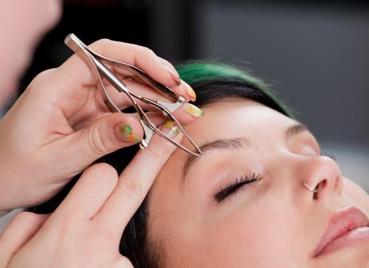 Cosmetologists are trained in treatments such as eyebrow shaping.