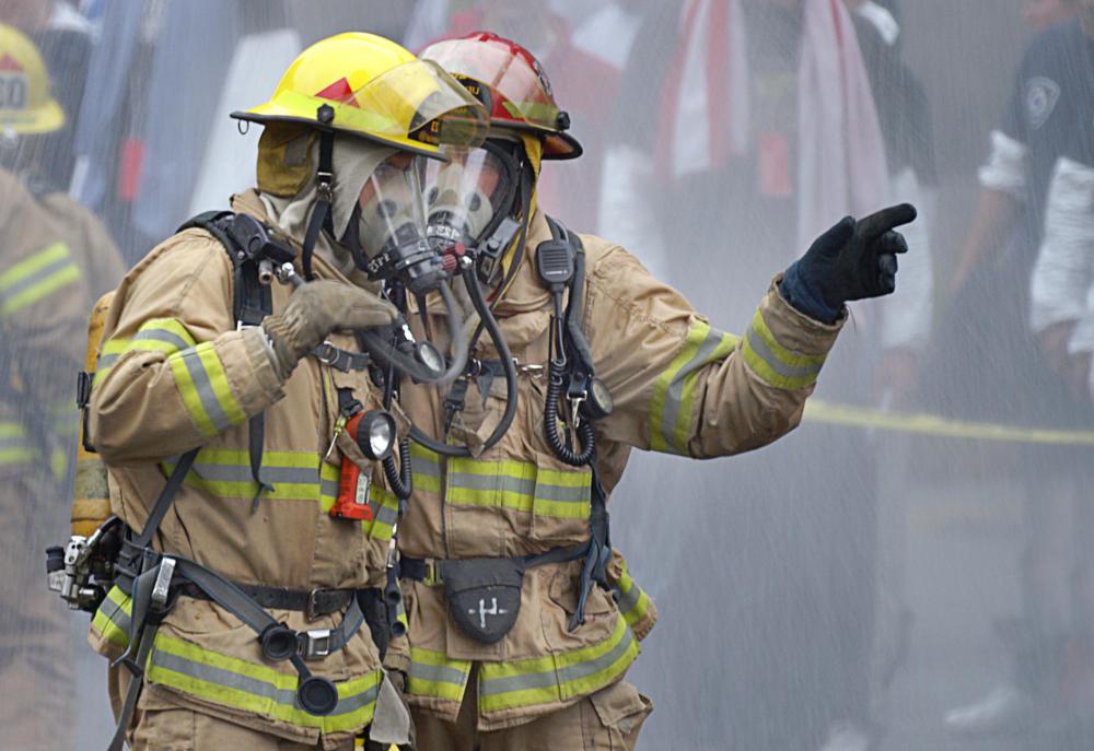 Junior firefighters carry out limited tasks at the scene of an emergency.