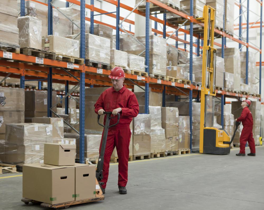 A freight handler may work in a warehouse setting.