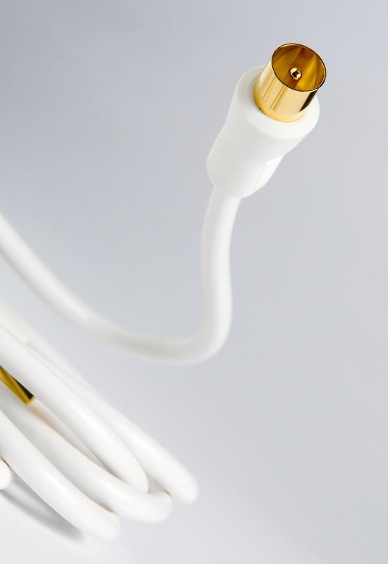 Coaxial cable is typically used during cable TV installation and for other visual equipment.
