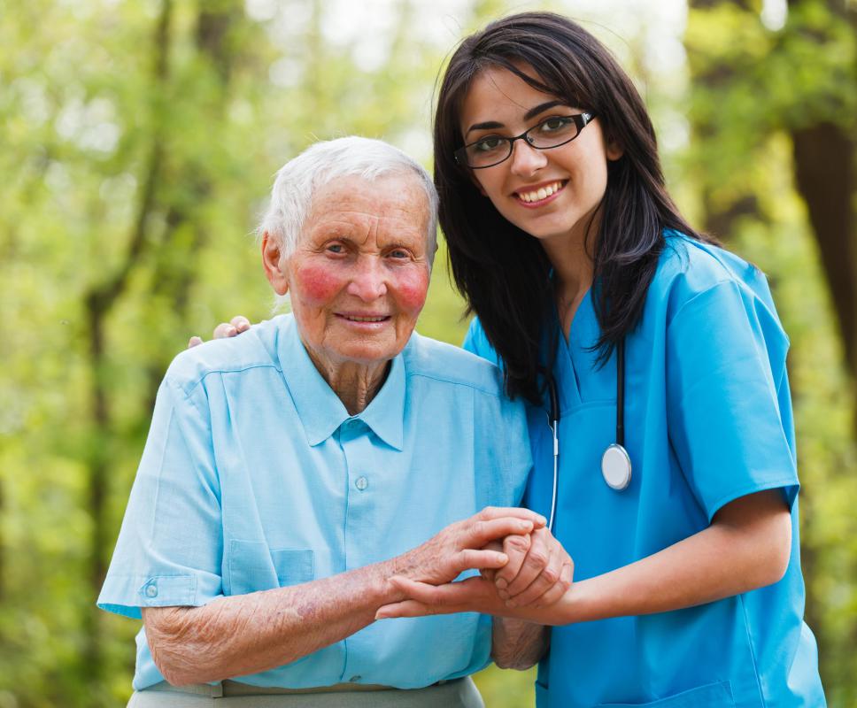 RNs work in a nursing home and take care of elderly residents.