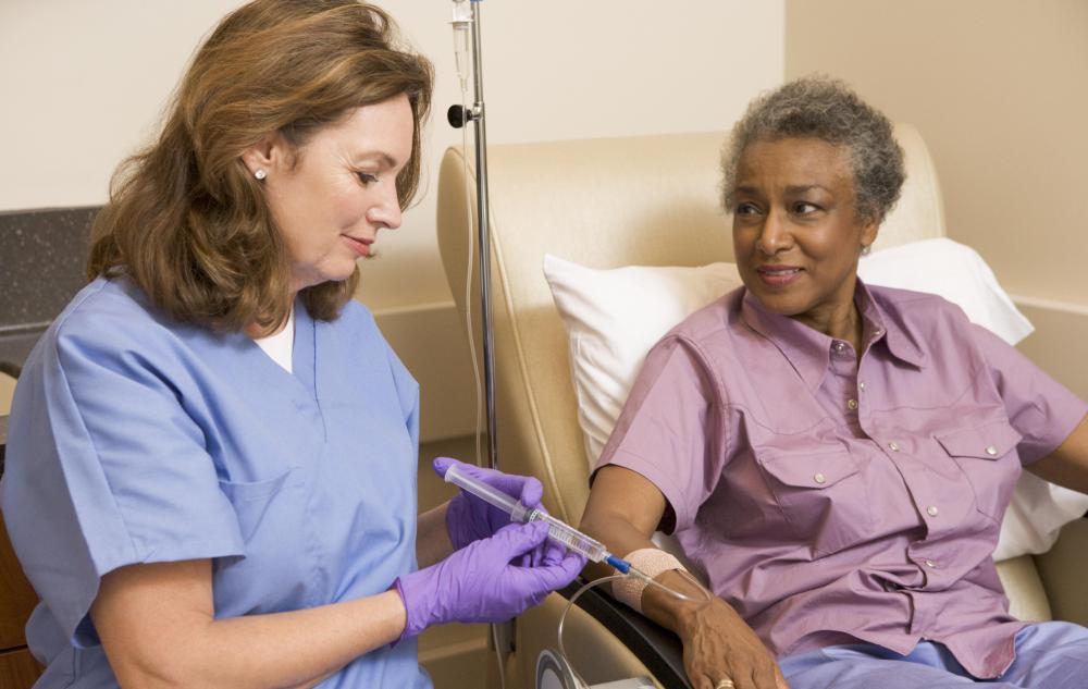 Cancer centers have infusion nurses on staff who administer chemotherapy treatments to patients.