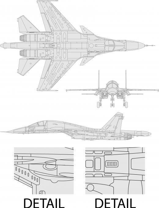 An aircraft plan designed by an aeronautical engineer, a type of aerospace engineer.