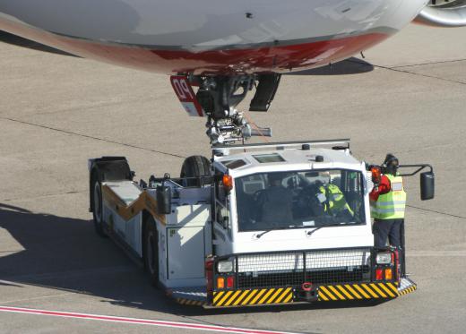 Ramp agents are trained to use equipment used on the tarmac at an airport.