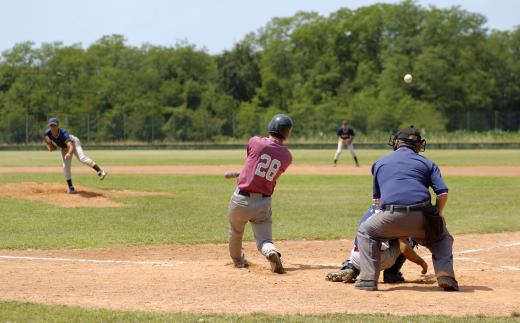 A home plate umpire calls balls and strikes, among other things.