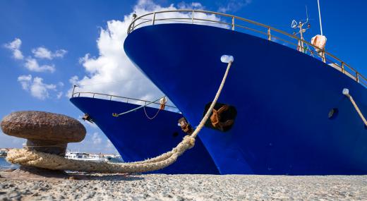 Rookie deckhands may be tasked with taking care of a ship's mooring lines.