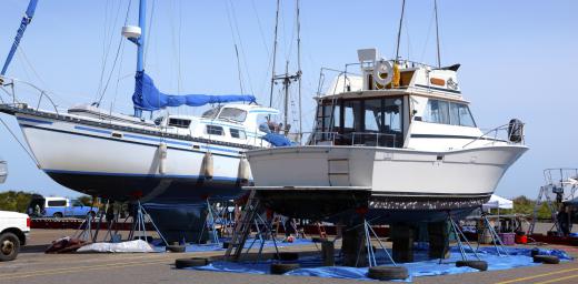 A marine mechanic may work at a boatyard.