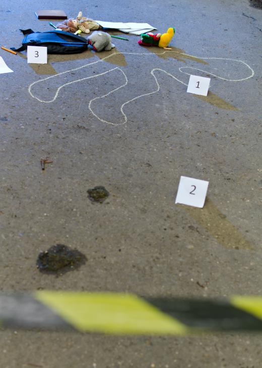 Crime scene reconstruction involves looking at how evidence is dispersed.