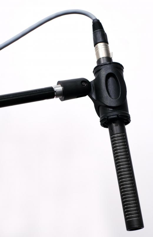 There are several different types of boom microphones that can be used with the pole, but one of the most basic is called a shotgun mic.