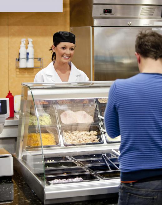 Nutrition careers include food service managers who oversee cafeterias.