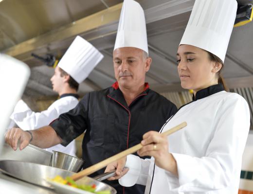 Chefs who have industry experience may be hired to teach culinary arts classes at a community college.