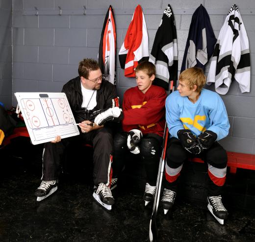 Ice hockey coaches can teach youth positioning and team skills as well as how to skate, shoot and bodycheck.