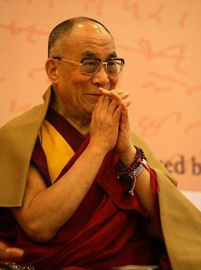 The Dalai Lama, a monk of the Gelugpa lineage of Tibetan Buddhism.