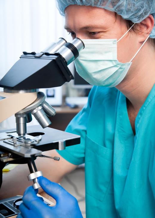 A hematopathologist may use a microscope to analyze blood.