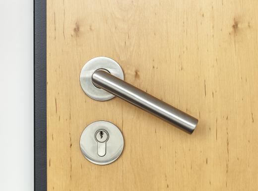 A locksmith apprentice may be called upon to install door locks.