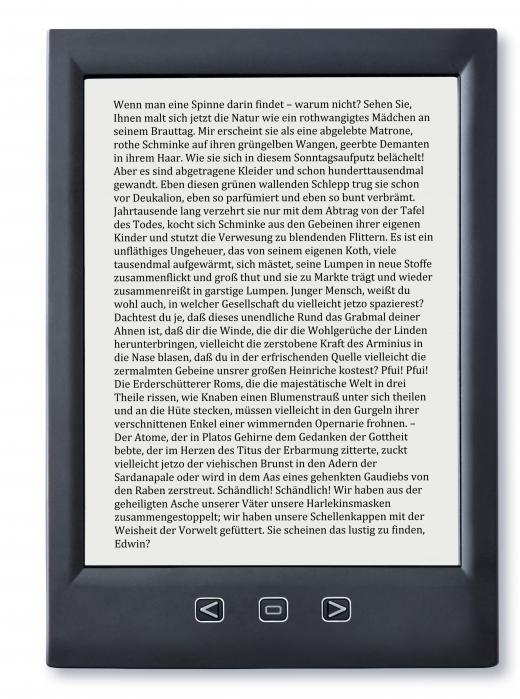 Etextbooks may be read on an e-book reader.