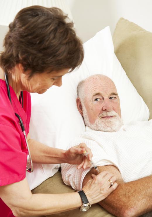 A visiting nurse may provide care for patients in their home environment.