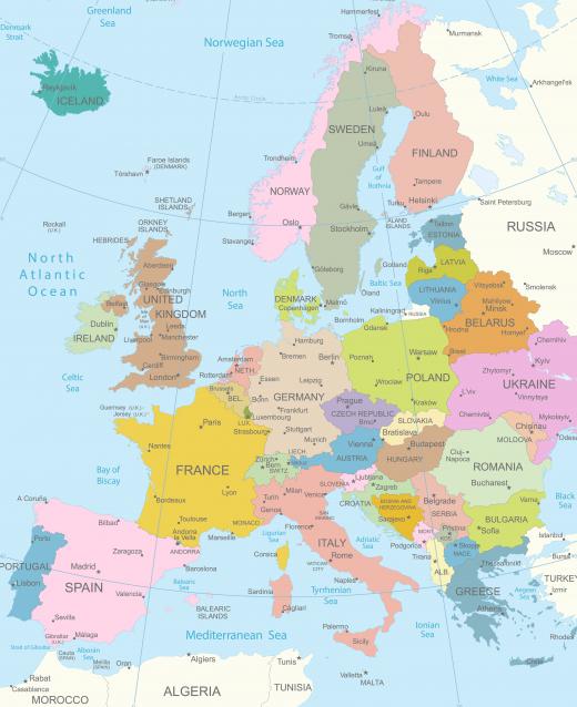 A multinational corporation might define Europe as one of its marketing regions.