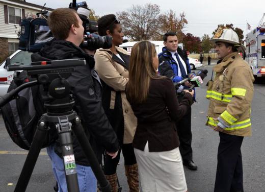 The fire chief is a public figure with many duties aside from fighting fires, such as informing the media of ongoing activities.