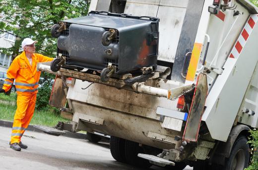 A sanitation worker might be responsible for residential trash disposal.